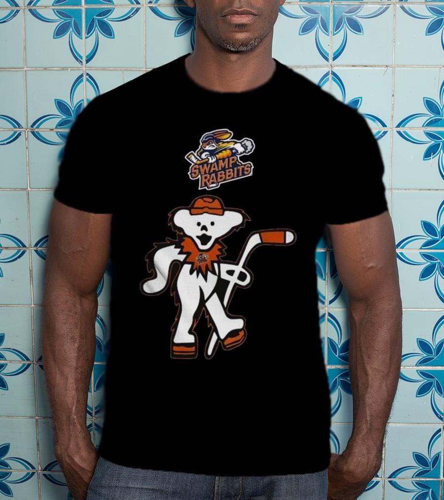 Swamp Rabbits Hockey Dancing Bear Logo Crossover Night For Fans T-Shirt
