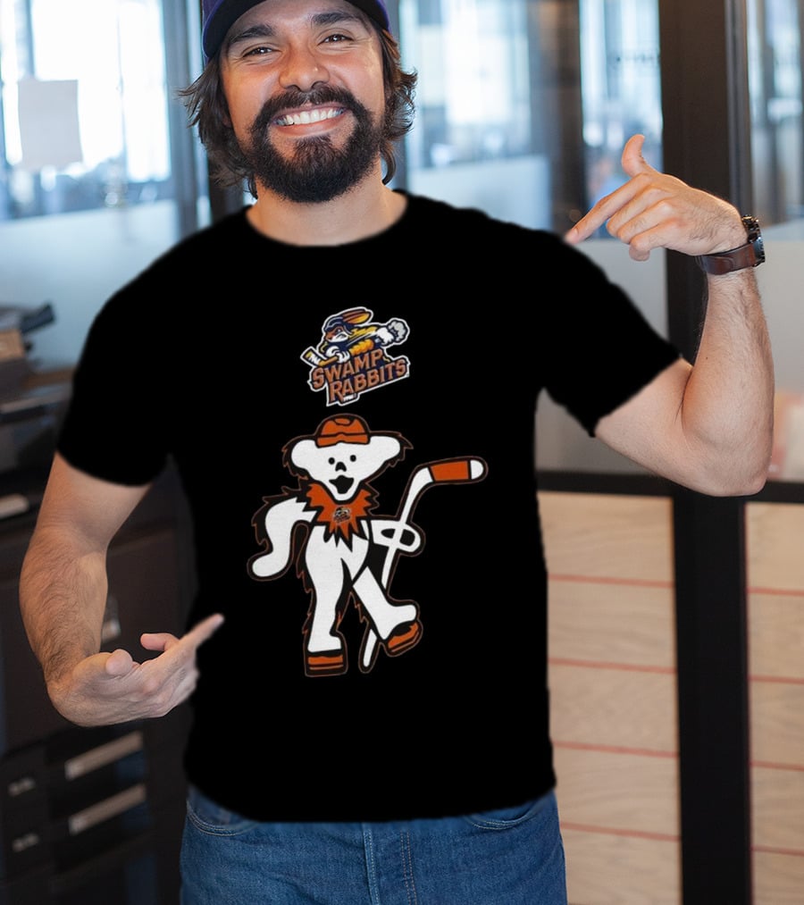 Swamp Rabbits Hockey Dancing Bear Logo Crossover Night For Fans T-Shirt