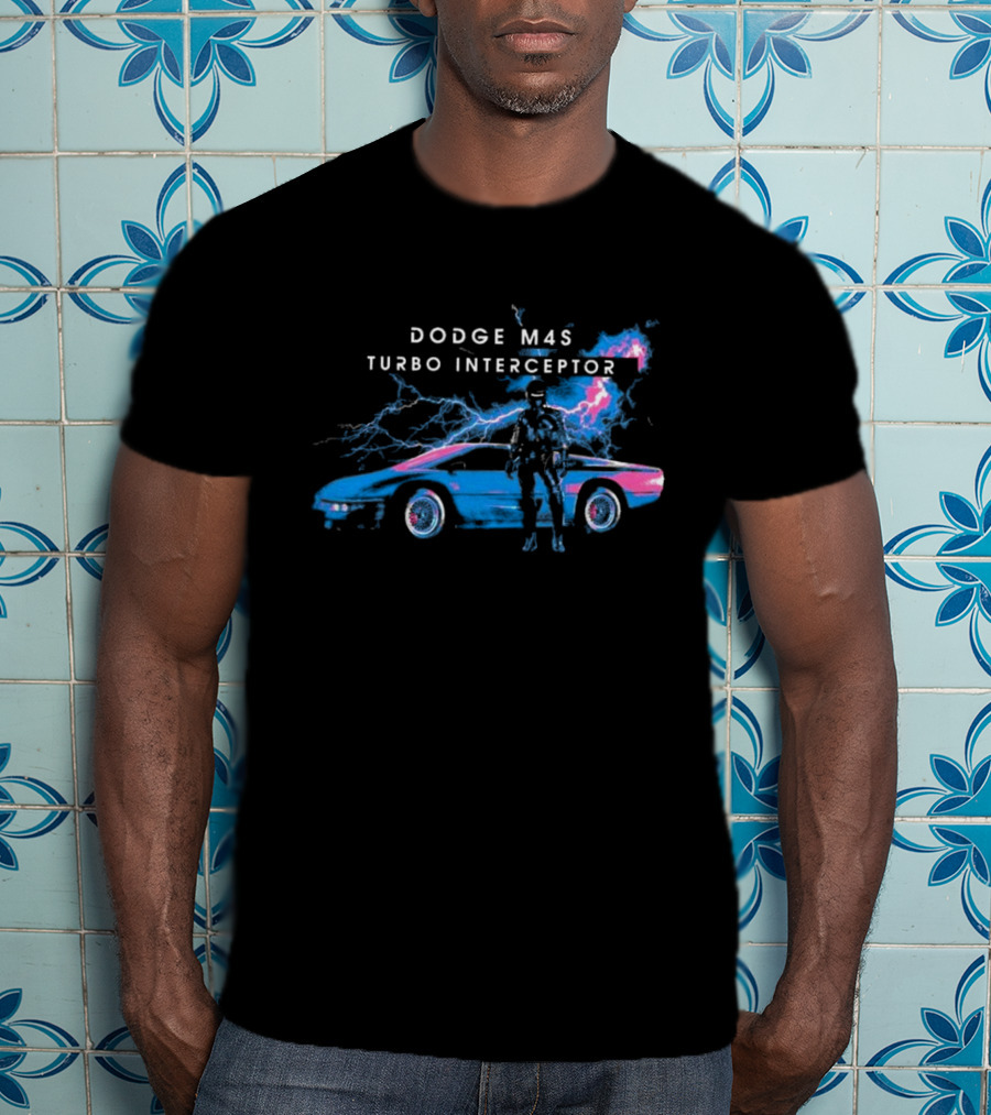 Dodge M4S Turbo Interceptor With Lightning And Wraith Character T-Shirt