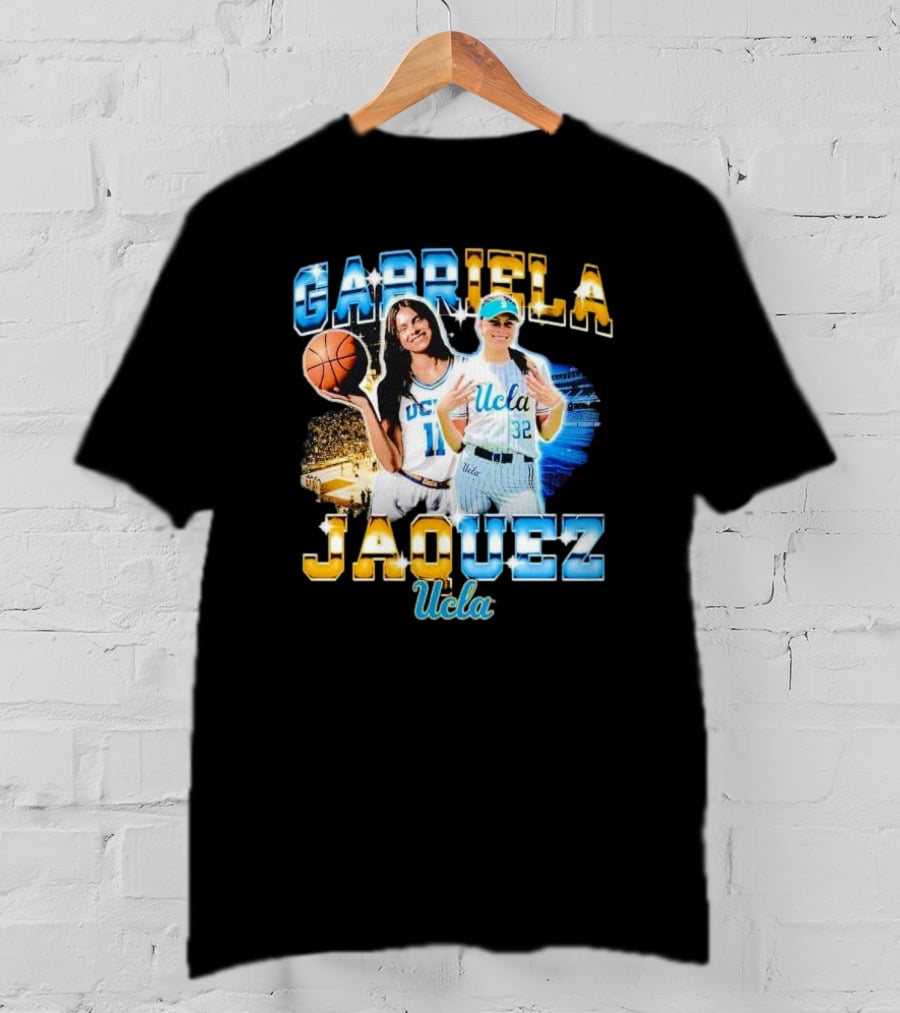 Gabriela Jaquez UCLA Bruins 10 32 Vintage Basketball Dual Image T-Shirt
