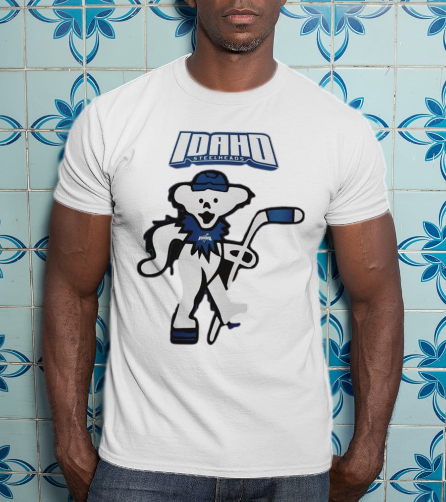 Idaho Steelheads Grateful Dead Hockey Bear 2025 T-Shirt