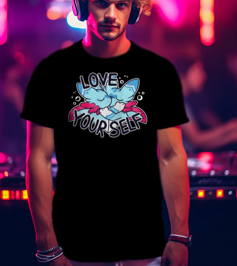 LOVE YOURSELF Kissing Creatures Embrace T-Shirt