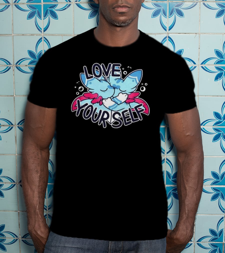 LOVE YOURSELF Kissing Creatures Embrace T-Shirt