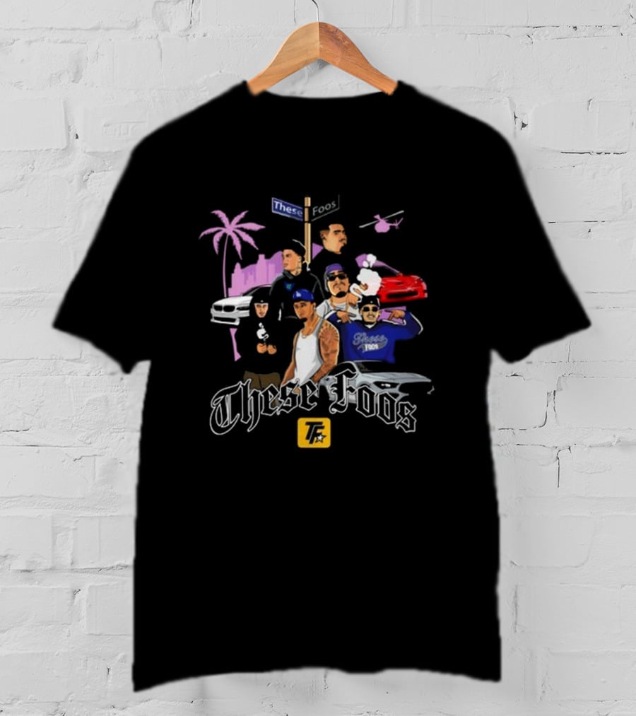 These Foos TA Urban Lifestyle Scene With Cars And Helicopter T-Shirt