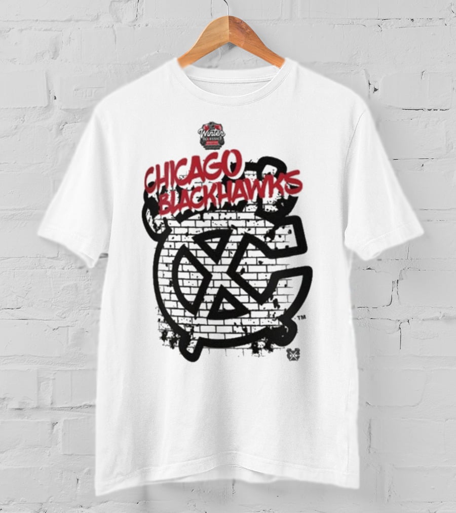 Chicago Blackhawks 2025 NHL Winter Classic Brick Wall T-Shirt