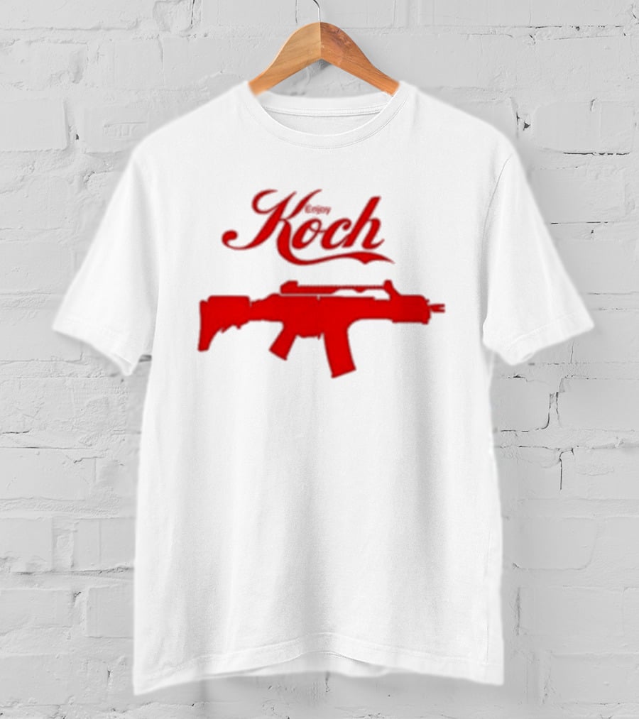 Enjoy Koch Heckler And Koch Coca Cola Style Red Gun T-Shirt