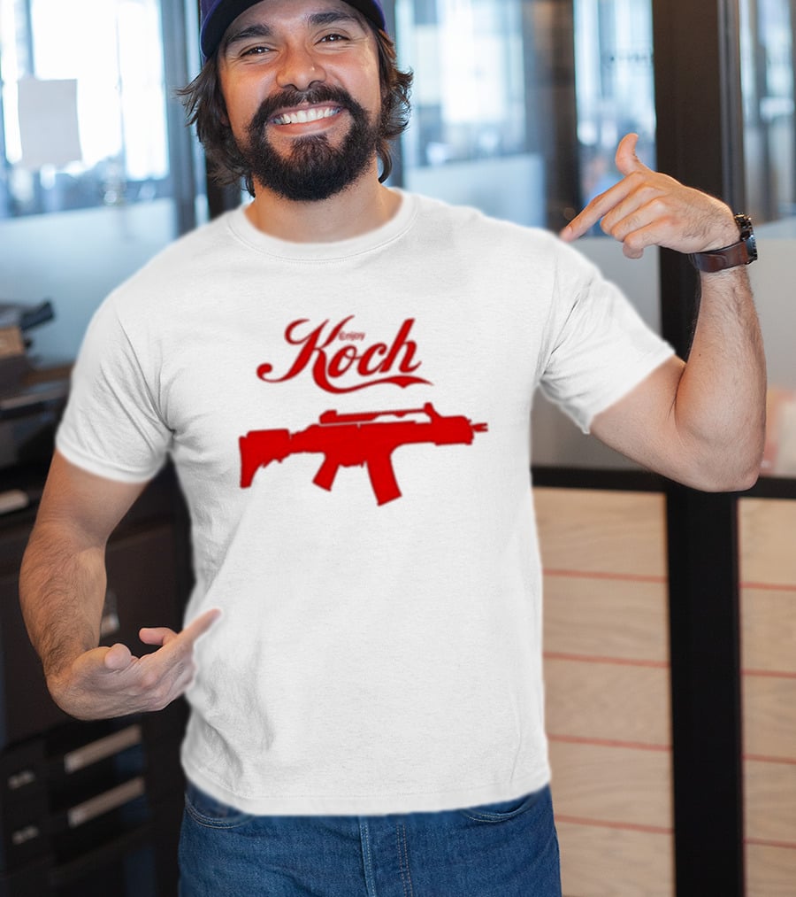 Enjoy Koch Heckler And Koch Coca Cola Style Red Gun T-Shirt