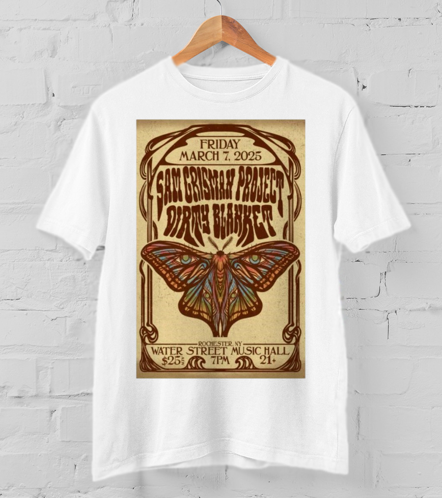 Friday March 7 2025 Sam Grisman Project Dirty Blanket Water Street Music Hall Rochester NY 7PM 21+ $25 T-Shirt