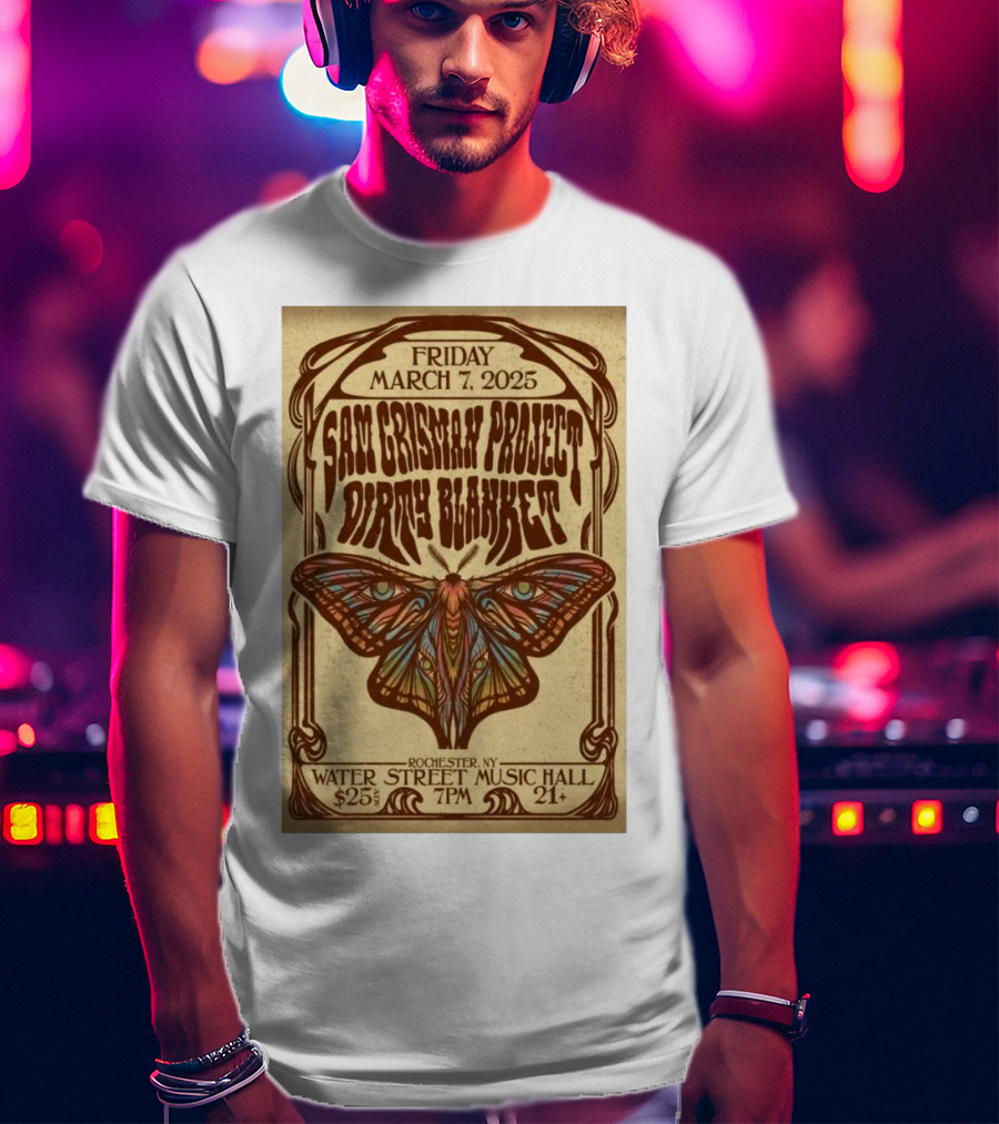 Friday March 7 2025 Sam Grisman Project Dirty Blanket Water Street Music Hall Rochester NY 7PM 21+ $25 T-Shirt