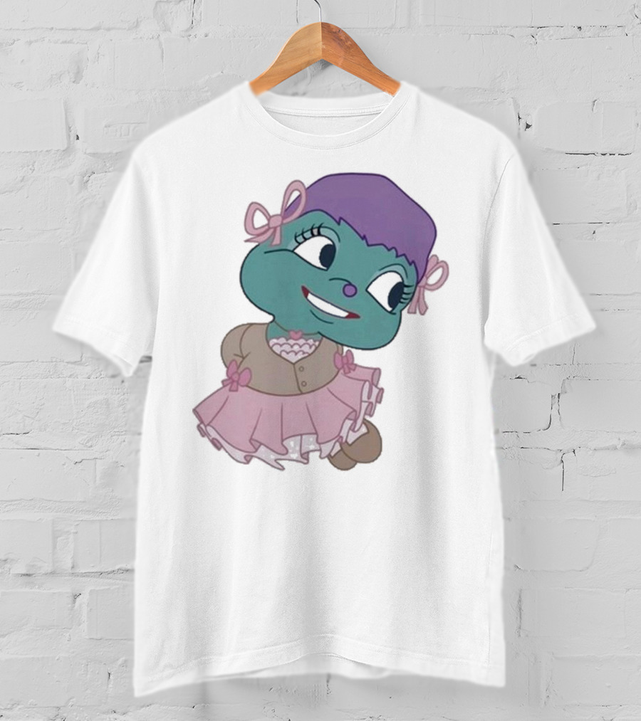 Samantha Yve Bb Coquette Cartoon Character With Purple Hair And Pink T-Shirt