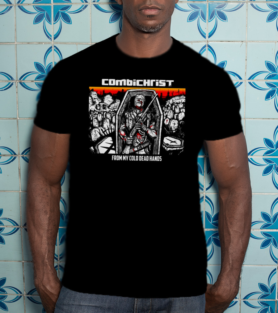 Combichrist From My Cold Dead Hands Zombie Apocalypse Graveyard Scene T-Shirt