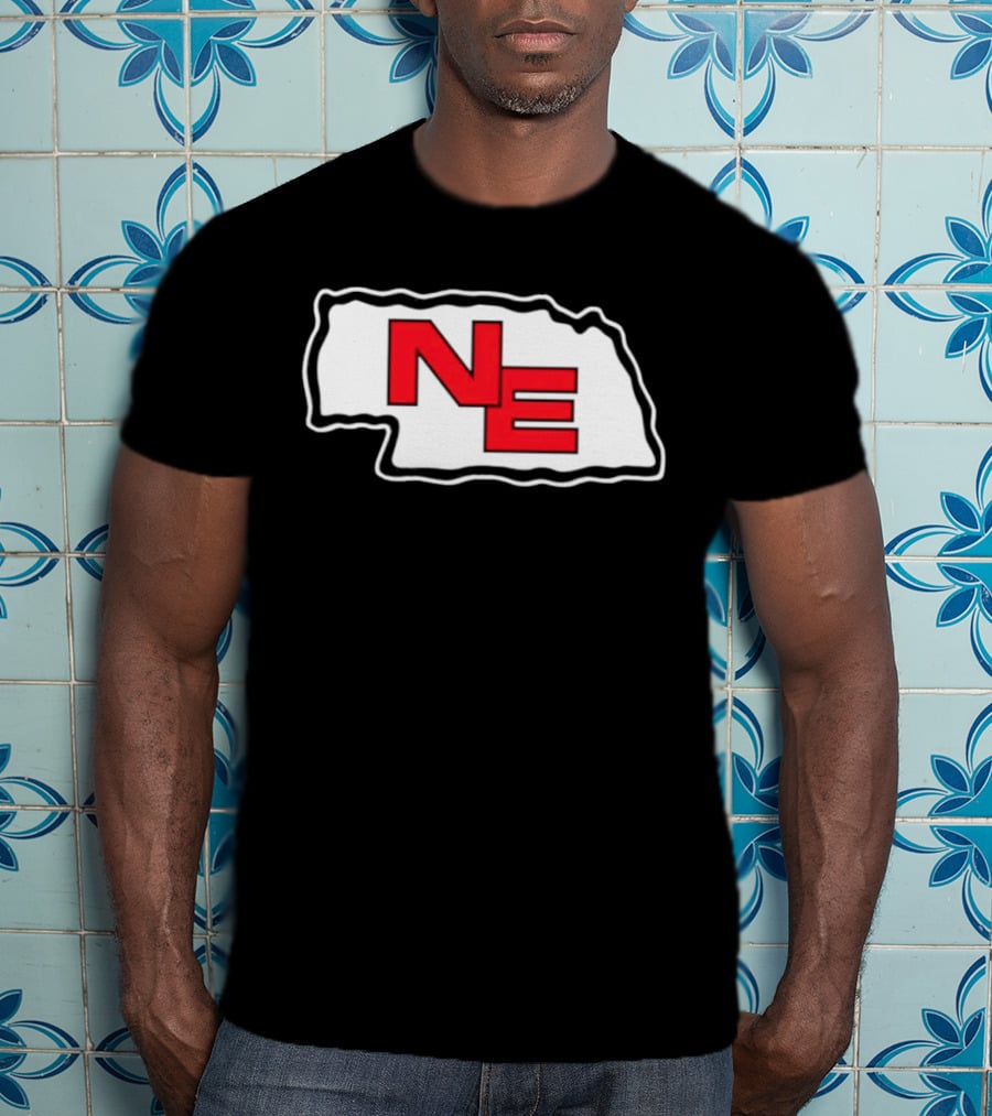 NE Nebraska State Outline Arrowhead T-Shirt