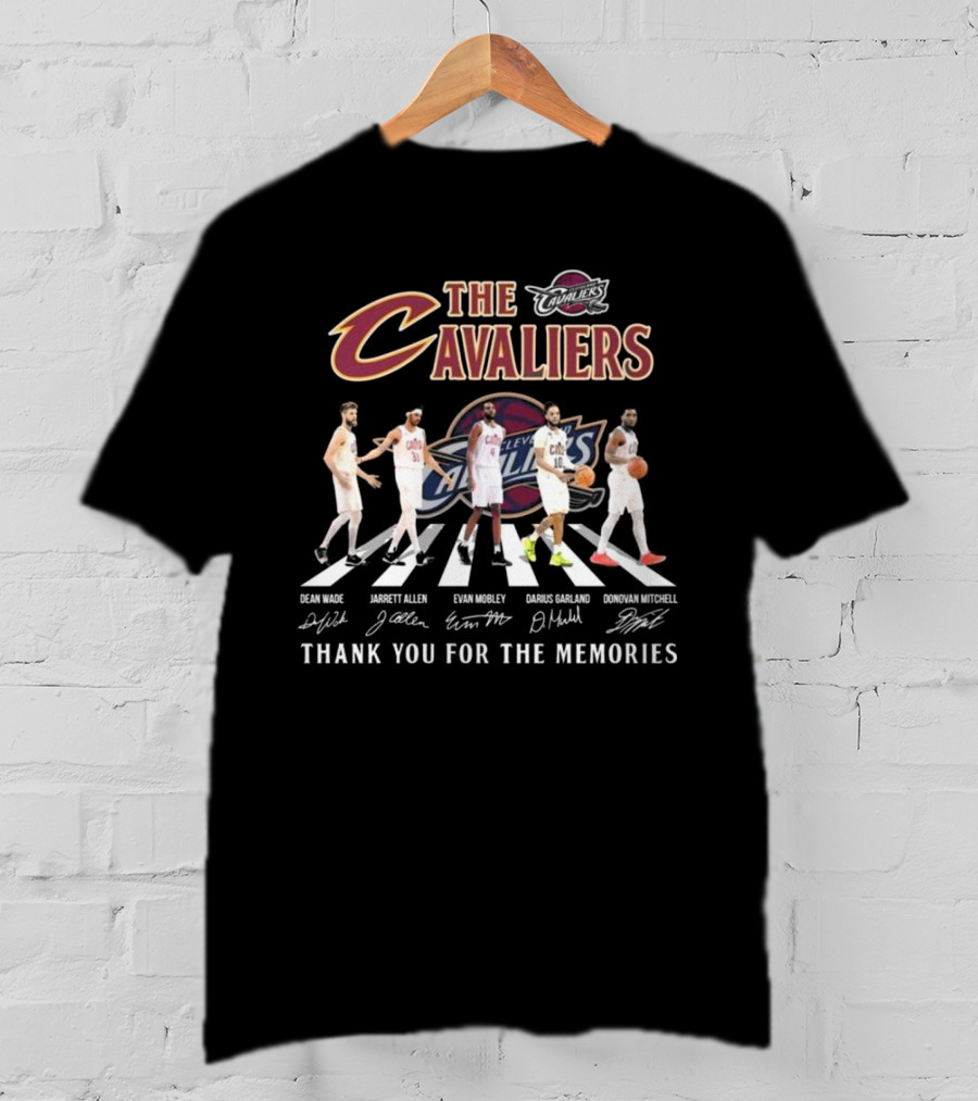 The Cavaliers Cleveland Cavaliers Basketball Signature Thank You For The Memories Dean Wade Jarrett Allen Evan Mobley Darius Garland Donovan Mitchell T-Shirt