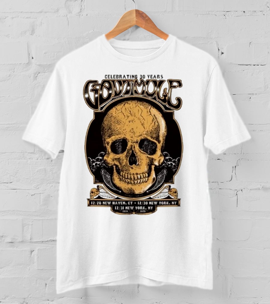 Celebrating 30 Years Gov’t Mule Skull Design Dec 28 New Haven CT Dec 30-31 New York NY T-Shirt