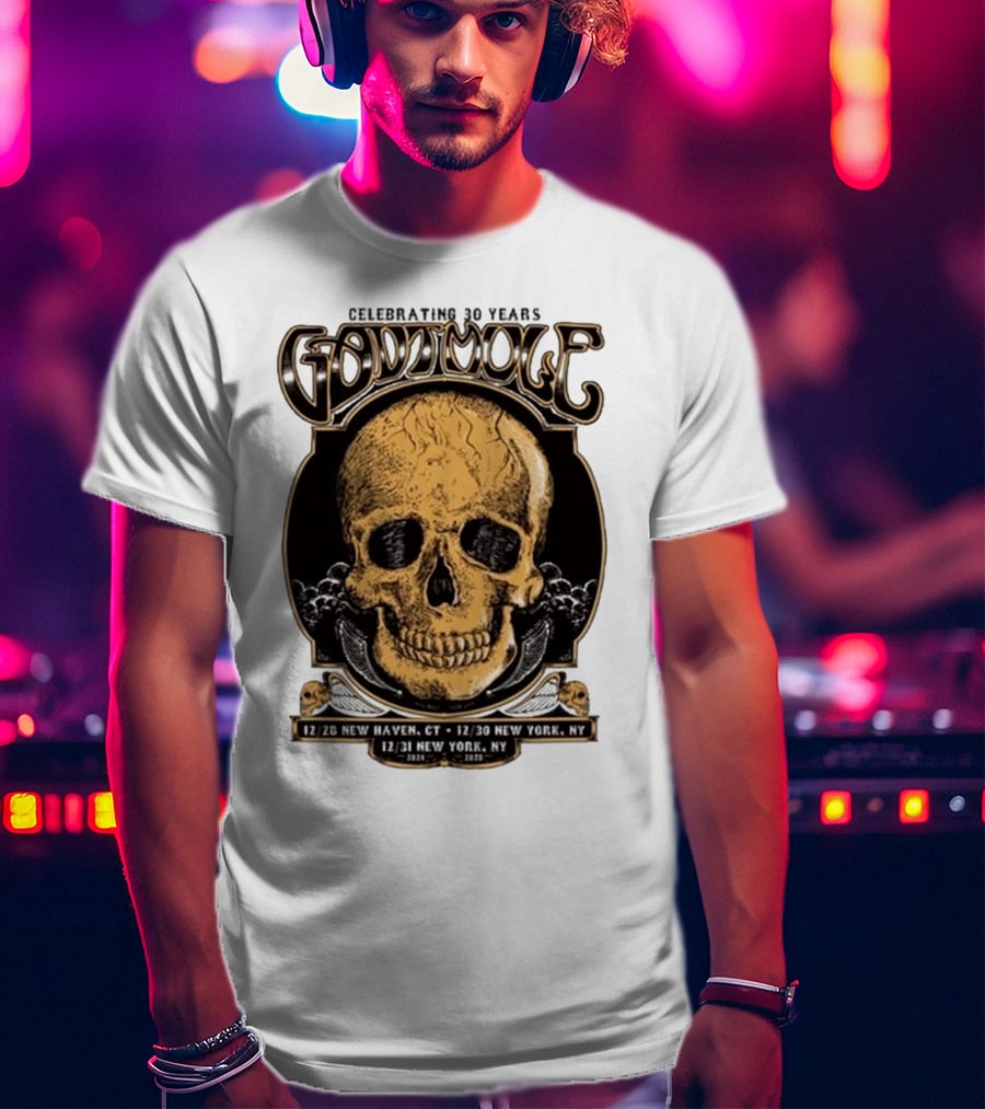 Celebrating 30 Years Gov’t Mule Skull Design Dec 28 New Haven CT Dec 30-31 New York NY T-Shirt