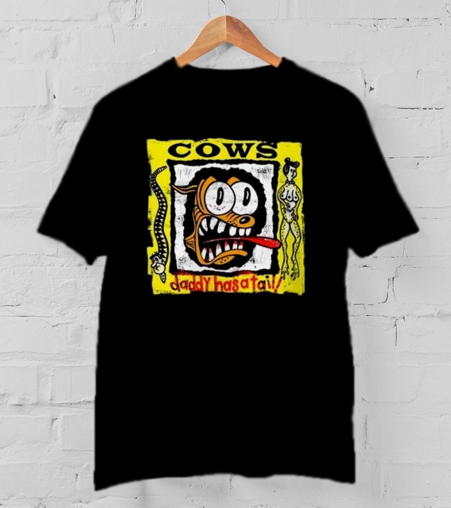 Cows Daddy Has A Tail Cartoon Face With Snake And Figure T-Shirt