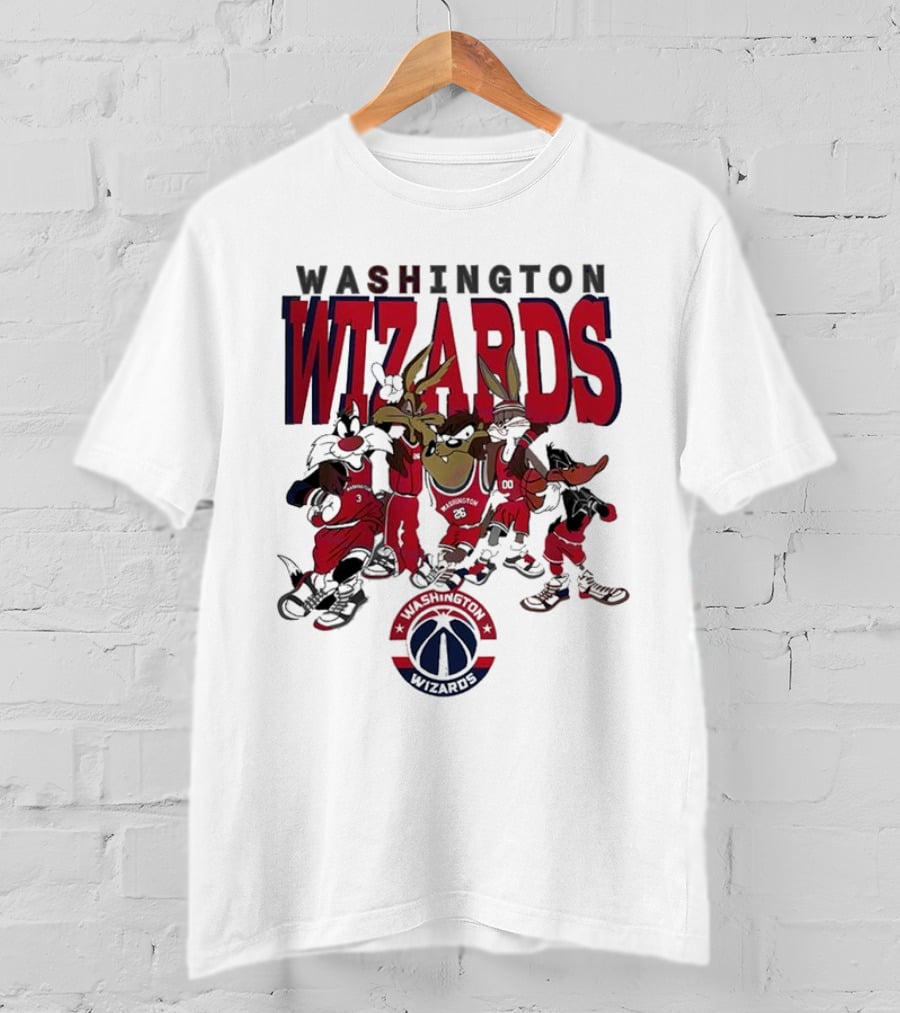 Washington Wizards NBA Basketball Looney Tunes Characters T-Shirt
