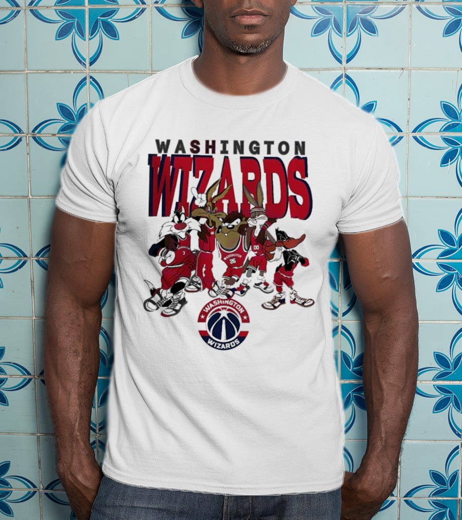Washington Wizards NBA Basketball Looney Tunes Characters T-Shirt