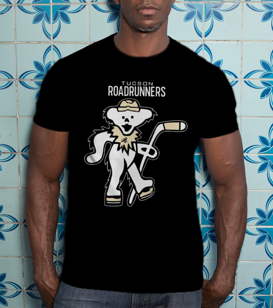 Tucson Roadrunners 2025 Grateful Dead Night Hockey Bear T-Shirt