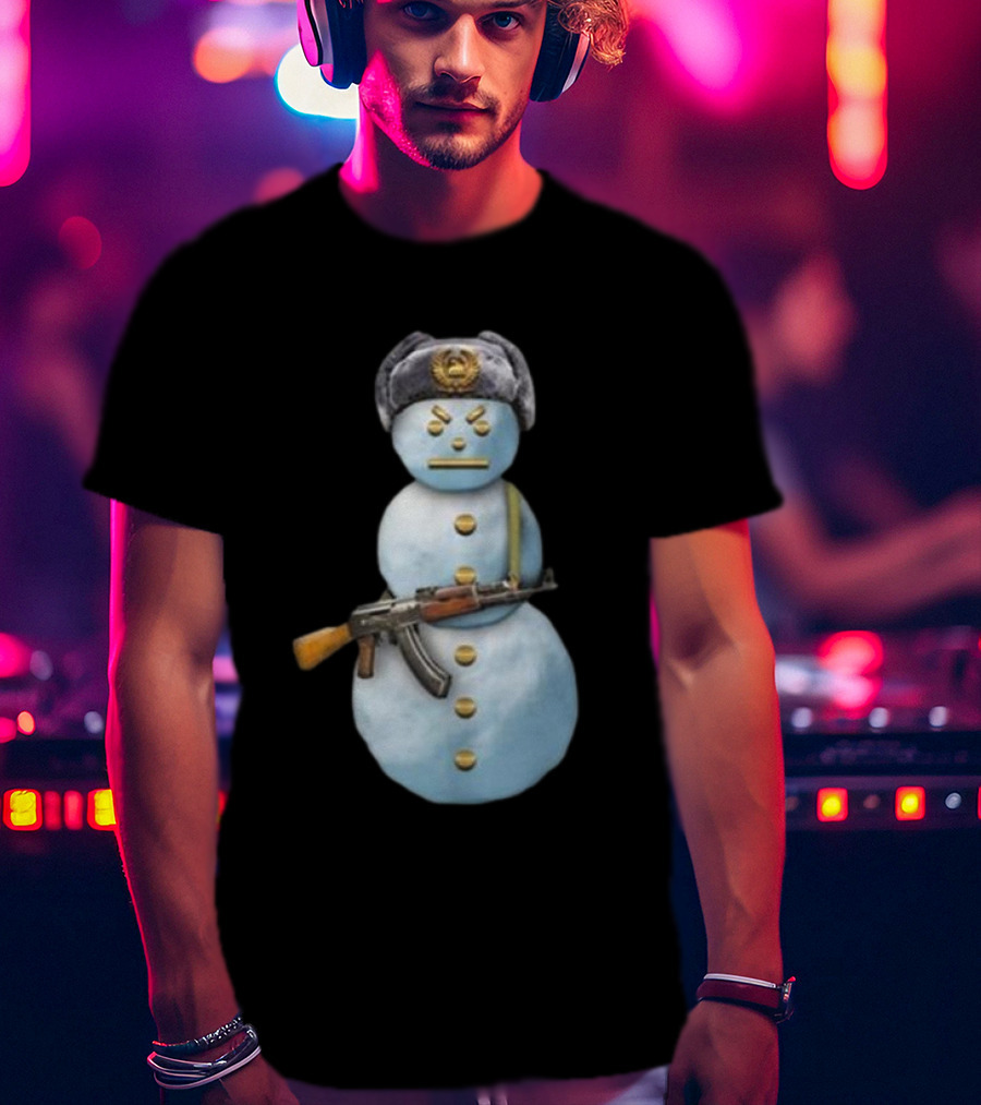 Jpegmafia Snowman Soviet Hat AK-47 Iconic T-Shirt