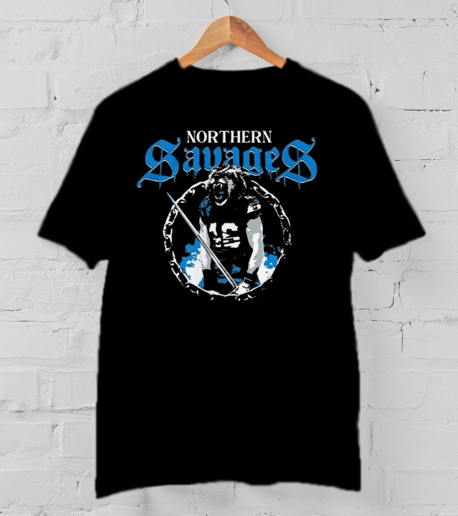 Northern Savages Dan Campbell Detroit Lions Defense T-Shirt