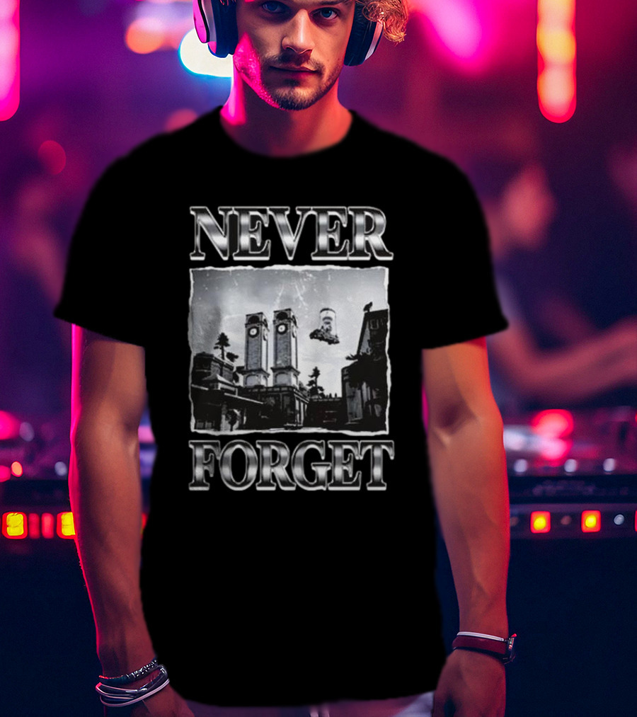 Never Forget Back To The Future Clock Tower Iconic Scene T-Shirt