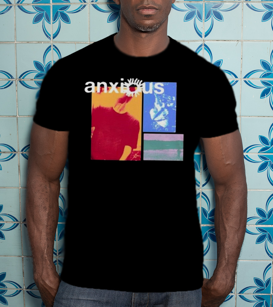 Anxious Red Blue Purple Collage T-Shirt
