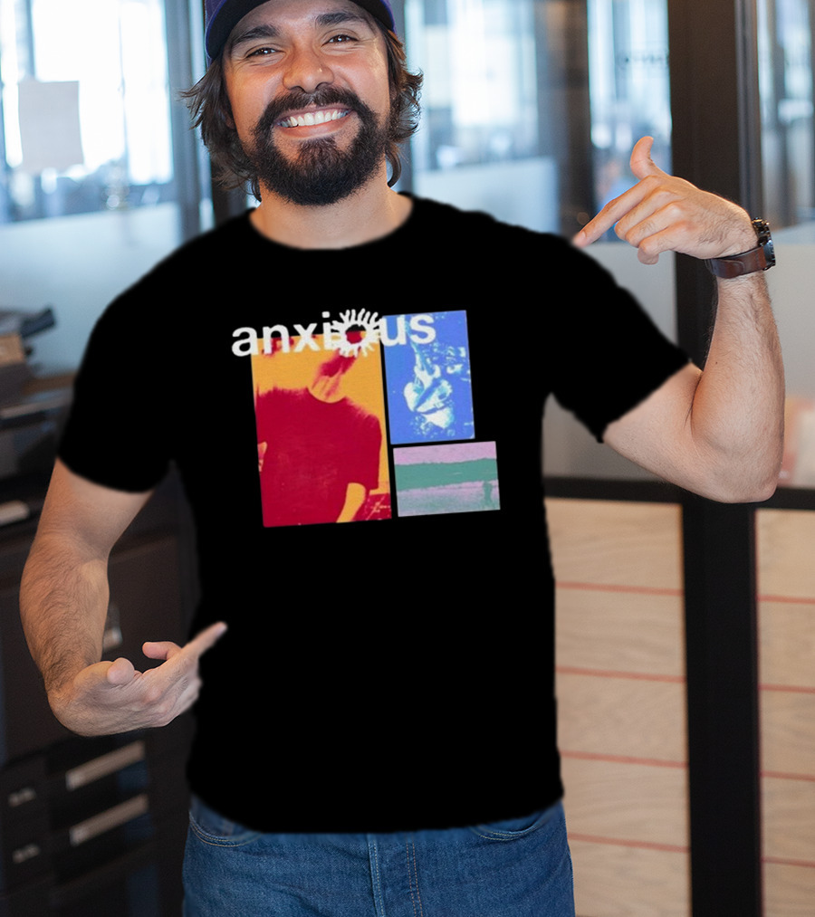 Anxious Red Blue Purple Collage T-Shirt