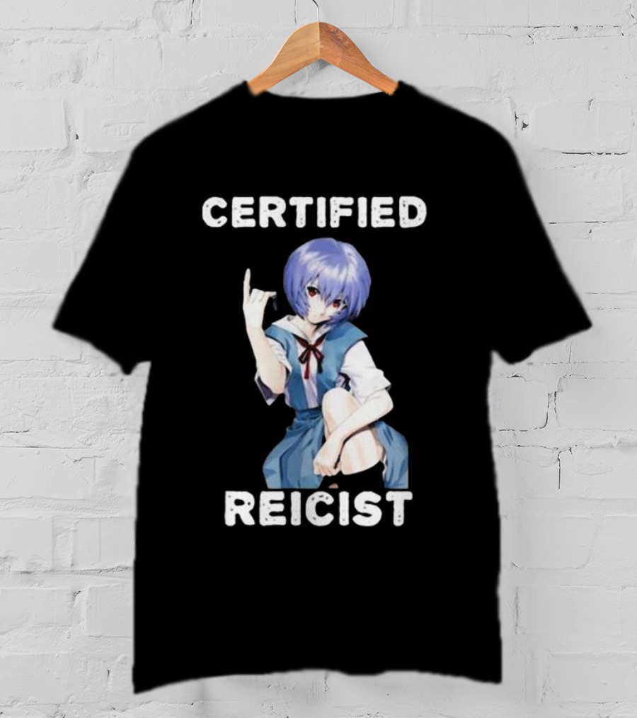 Certified Reicist Rei Ayanami Eva Blue Hair School Uniform T-Shirt