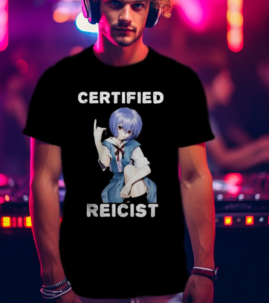 Certified Reicist Rei Ayanami Eva Blue Hair School Uniform T-Shirt