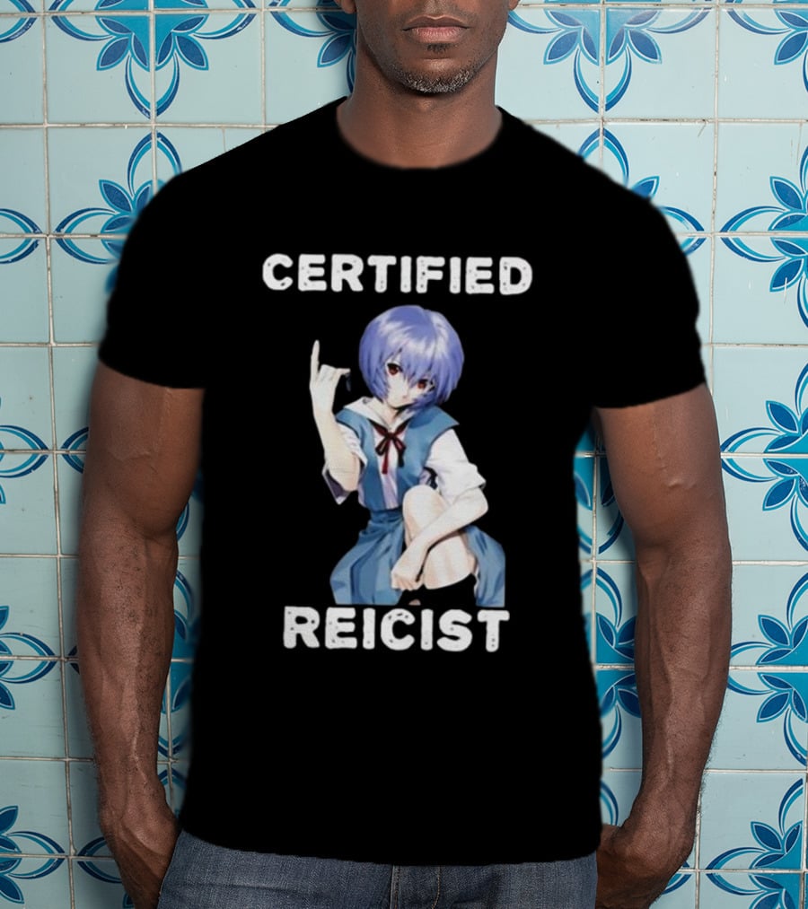 Certified Reicist Rei Ayanami Eva Blue Hair School Uniform T-Shirt