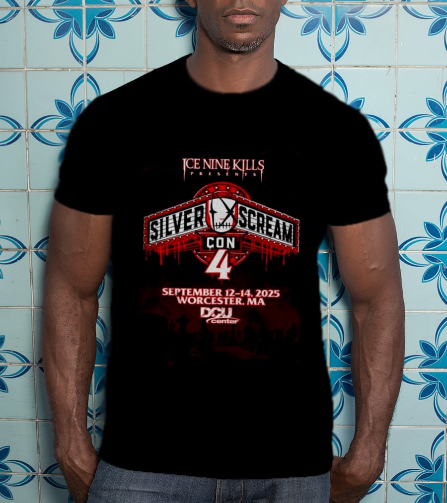Ice Nine Kills Presents Silver Scream Con 4 September 12-14 2025 Worcester MA DCU Center T-Shirt