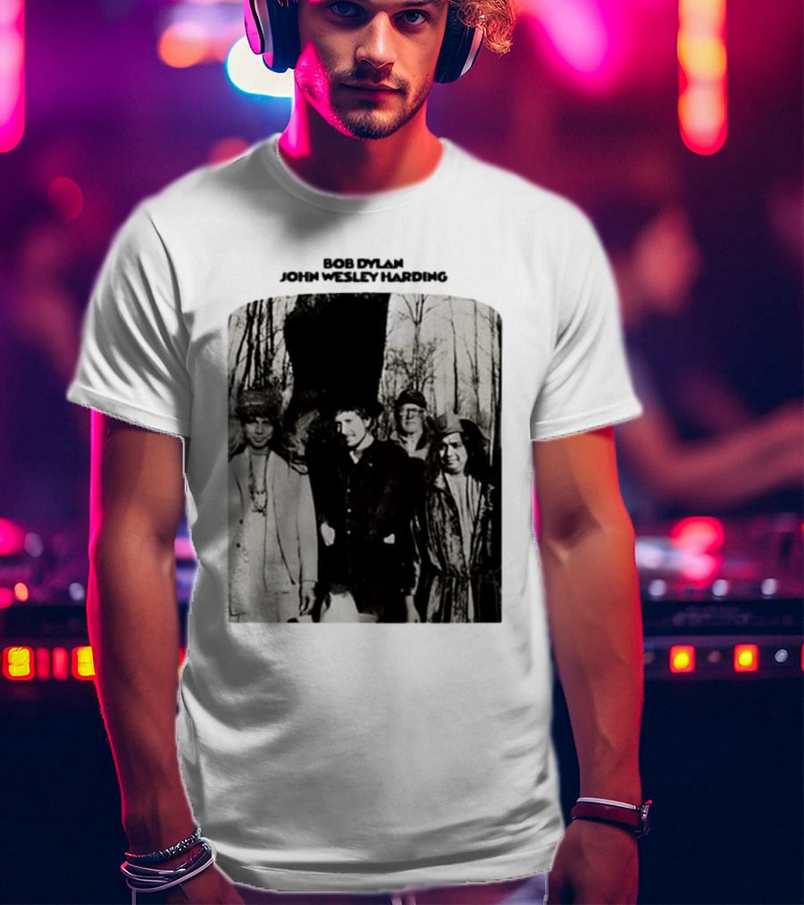 Bob Dylan John Wesley Harding Album Cover Image T-Shirt