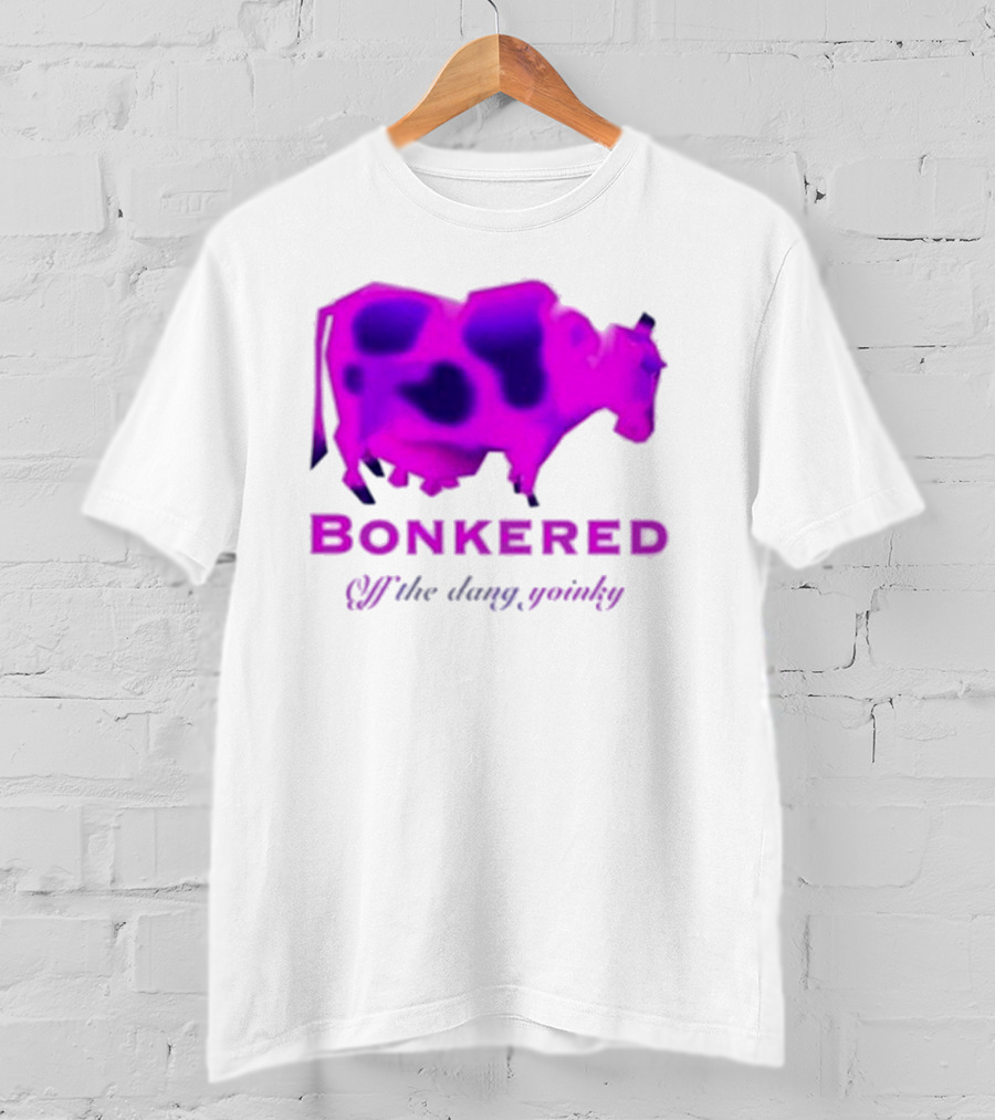BONKERED Off The Dang Yoinky Purple Cow T-Shirt