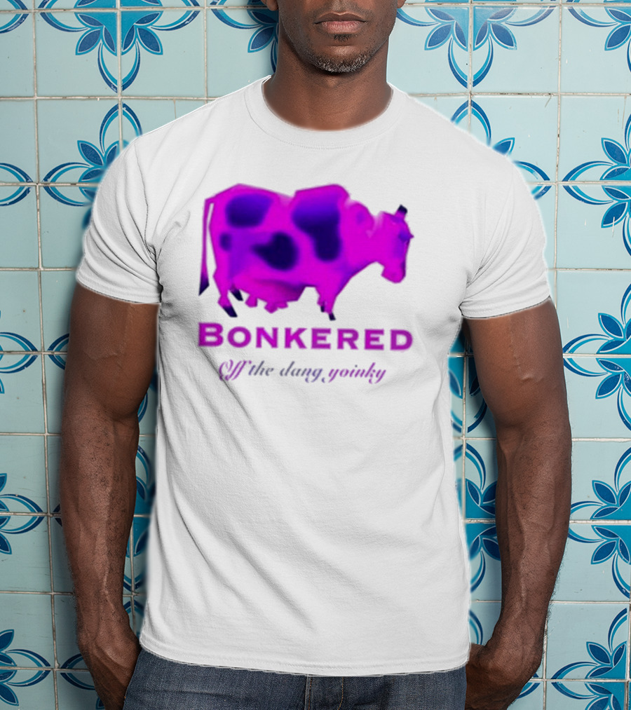 BONKERED Off The Dang Yoinky Purple Cow T-Shirt