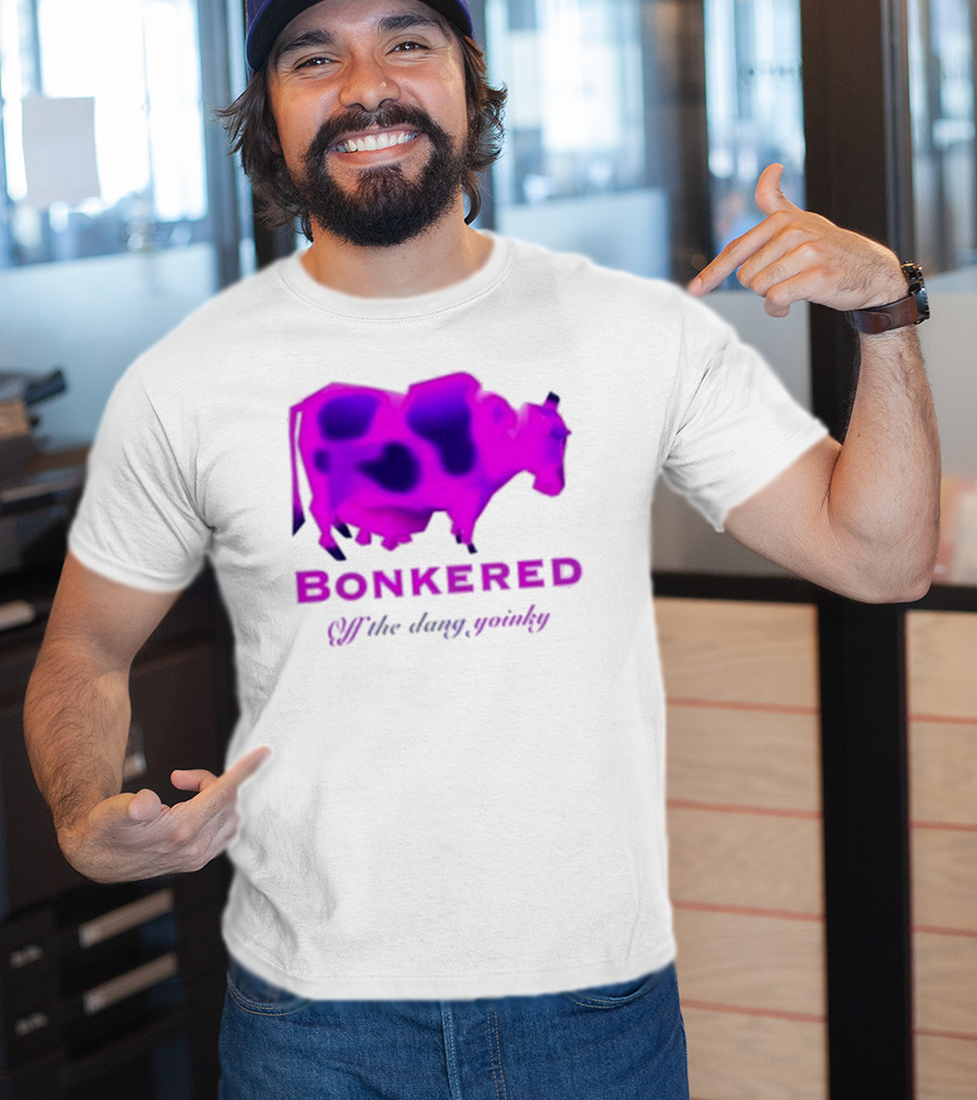 BONKERED Off The Dang Yoinky Purple Cow T-Shirt