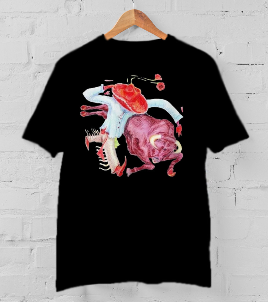 Flip Turn Burnout Days Rodeo Clown Bull Riding Hat Roses T-Shirt