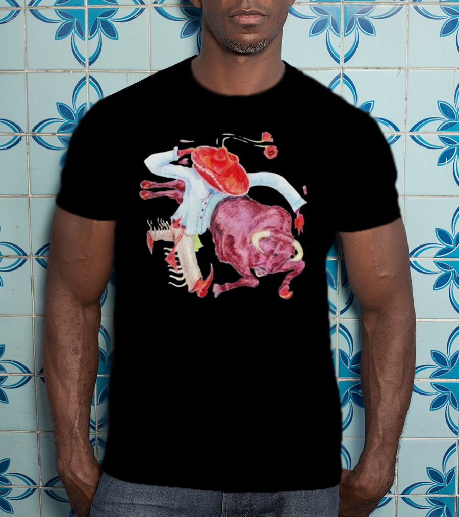 Flip Turn Burnout Days Rodeo Clown Bull Riding Hat Roses T-Shirt