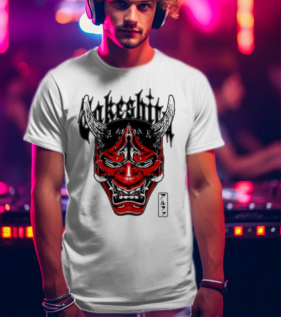 Konosuke Takeshita Demon Mask Alpha Kanji Triblend T-Shirt