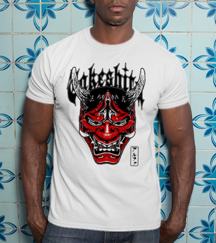 Konosuke Takeshita Demon Mask Alpha Kanji Triblend T-Shirt