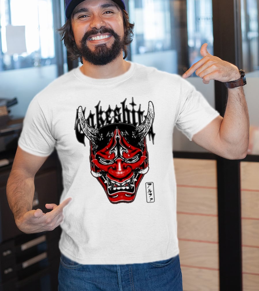Konosuke Takeshita Demon Mask Alpha Kanji Triblend T-Shirt