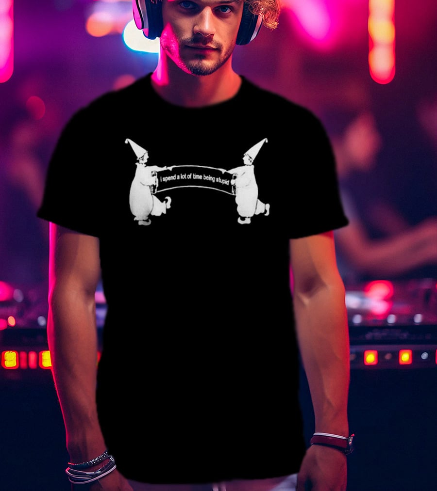 Dogecore I Spend A Lot Of Time Being Stupid Clown Aesthetic T-Shirt