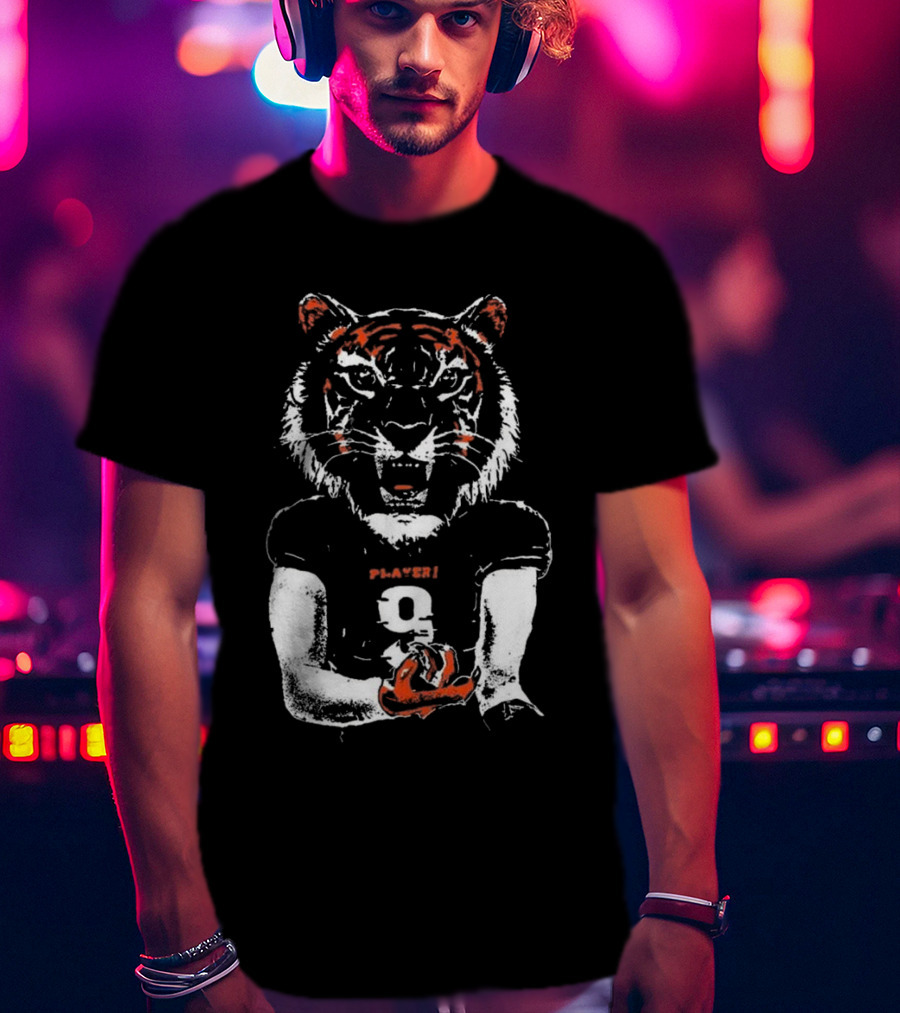 Joe Burrow Ice In My Veins Tiger Player 9 T-Shirt