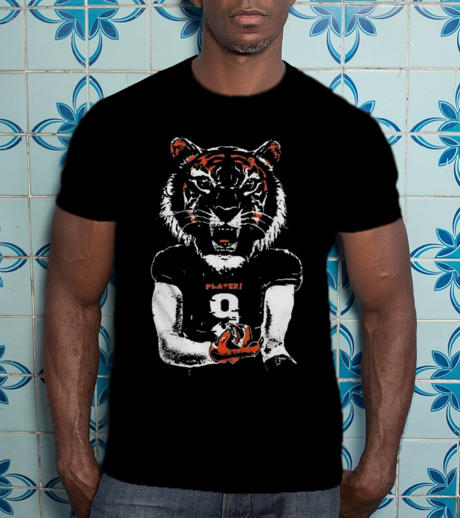 Joe Burrow Ice In My Veins Tiger Player 9 T-Shirt