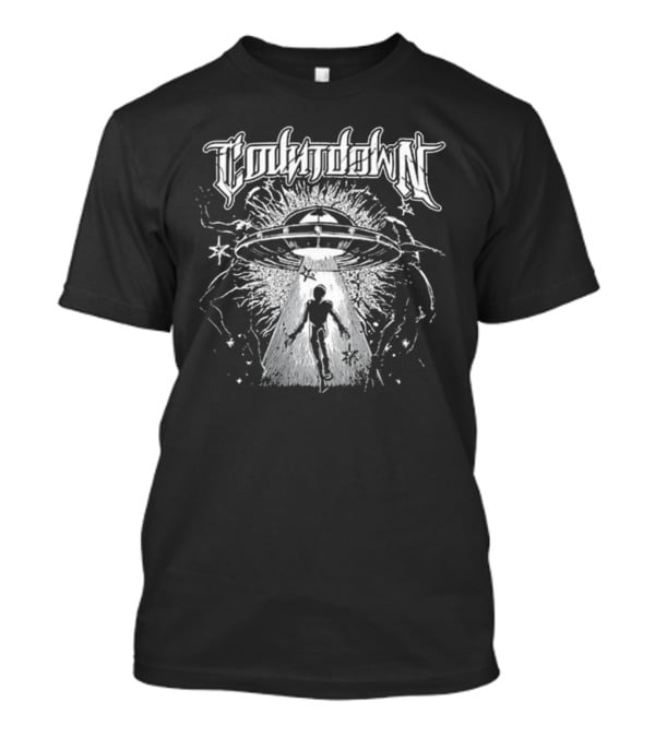 Insomniac Disruption Lineup Countdown UFO Alien Abduction T-Shirt