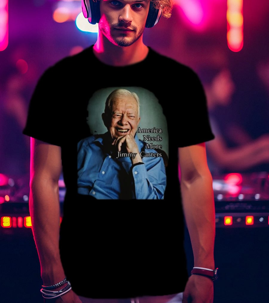 Norbert Leo Butz America Needs More Jimmy Carters Image With Smiling Elderly Man In Blue T-Shirt