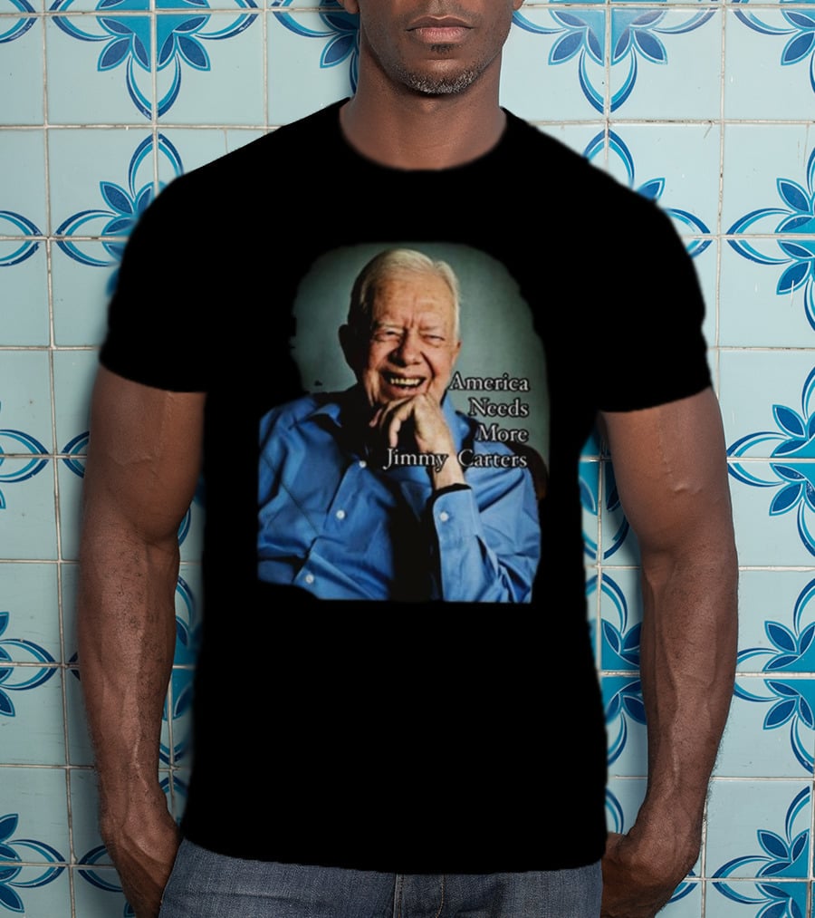Norbert Leo Butz America Needs More Jimmy Carters Image With Smiling Elderly Man In Blue T-Shirt