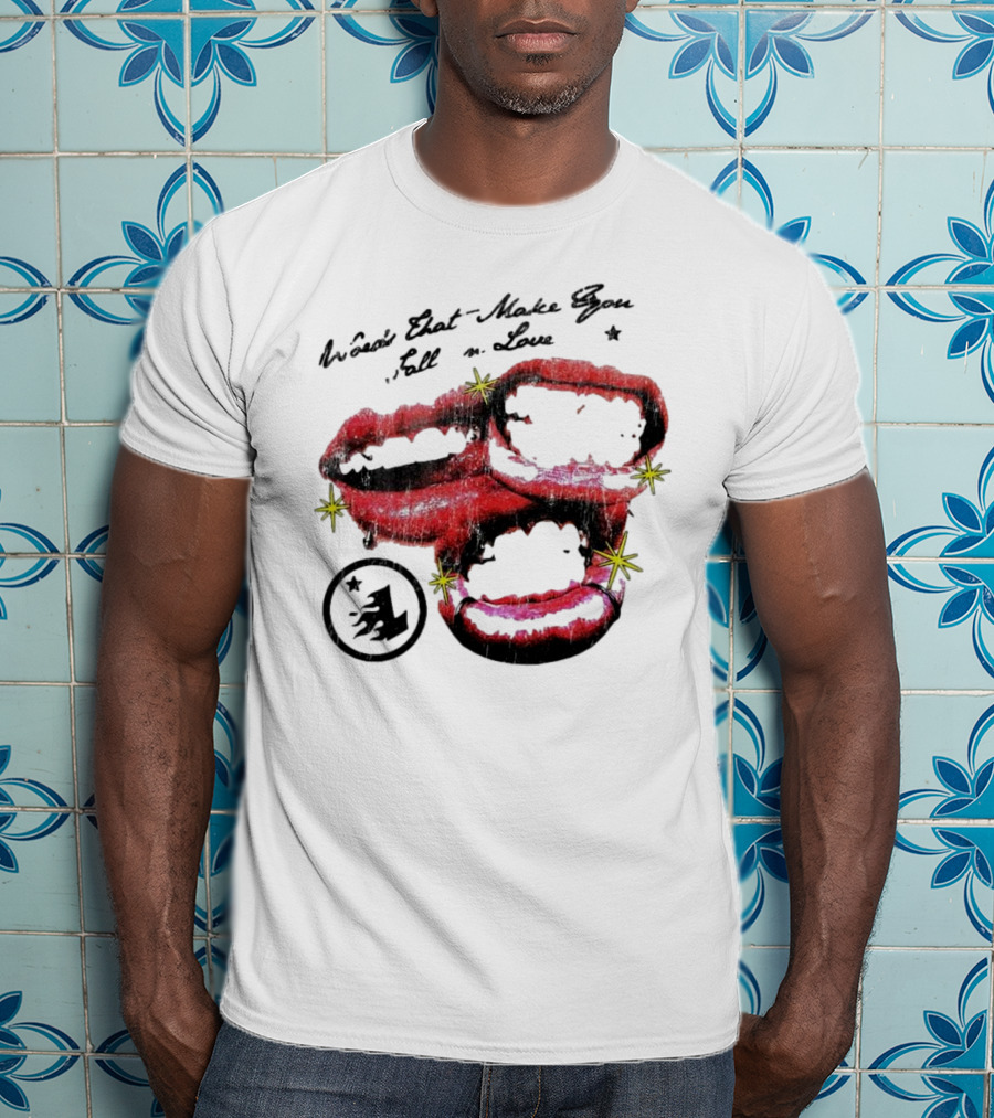 Lonely Hearts Club Words That Make You Fall In Love Lips Stars T-Shirt