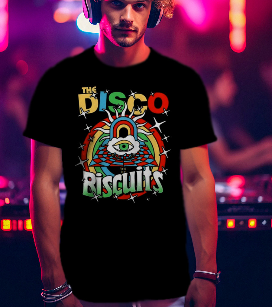 The Disco Biscuits Eye Pyramid Starburst NYE 2025 T-Shirt
