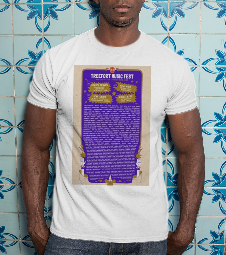 Treefort Music Fest March 26-30 2025 Downtown Boise Idaho Featuring Shakey Graves Remi Wolf Sofi Tukker Bright Eyes T-Shirt
